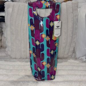 Consuela Teal & Purple Cactus Wine Tote